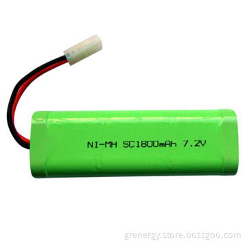 7.2V 1800mAh Ni-MH Battery, SC/Sub-C Size 10C Discharge Rate for Power Tools, Vacuum Cleaner